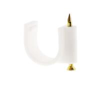 Zenitech - Crochets de fixation Ø20 mm - Lot de 50 - Blanc