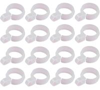 Lot de 50 Crochets en Plastique Blanc Coupe-Vent pour Suspendre Les vêtements