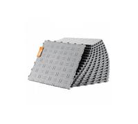 Lot de 50 dalles de garage clipsables argentées en PP 30 5x30 5 cm double face antidérapante pour garages et ateliers