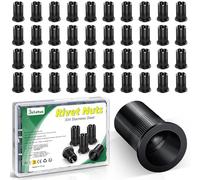 Lot de 50 écrous à riveter M8, Bolatus 304 en acier inoxydable - Tête plate ronde - Écrous à rivets filetés pour métal, fibre de verre, plastique, tuyaux, etc