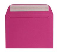 Lot de 50 enveloppes à lettre, format C6, rose - 11,4 x 16,2 cm - 90 g - Fermeture adhésive standard pour baptême et invitations de votre agent Glüxx