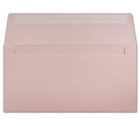 Lot de 50 enveloppes à lettre - Format DIN long - Rose - 11 x 22 cm - 120 g/m² - Fermeture adhésive standard - Pour baptême et invitations de votre Glüxx-Agent