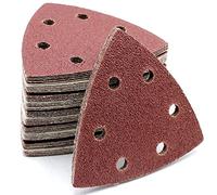 Lot de 50 feuilles de papier abrasif à velcro triangulaire, 93 x 93 mm, pour ponceuse Delta Bosch PDA 100 120 180 PDA 180 E 240 E GDA 280 E (50 pièces P40)