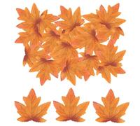 Lot de 50 feuilles d'érable rustiques réalistes pour Halloween | Feuilles d'automne en vrac pour chambre à coucher, salon, artisanat, intérieur, extérieur, porche, mariage, fête