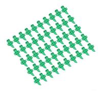 Lot de 50 gicleurs, buse de pulvérisation, jet de brumisation, réglable de 90 à 360 degrés, en plastique pour jardin, pelouse, serre, irrigation (180 degrés)