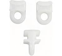 Lot de 50 glissières pour tringle à rideaux en plastique blanc pour caravane, camping-car, fenêtre, porte, douche, crochets Label