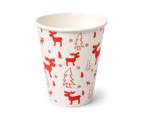 Lot de 50 gobelets en carton de Noël sans anse « Elch » 200 ml - Différentes quantités (lot de 50)