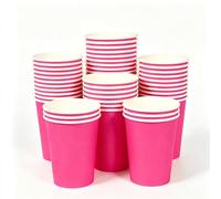 Lot de 50 gobelets en carton pratiques à usage unique pour fête | Les gobelets en carton légers peuvent être empilés proprement pour vous préparer à l'avance pour les fêtes d'anniversaire et