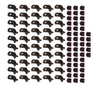 Lot de 50 goupilles de support d'étagère en métal avec caoutchouc, bronze | Manchon en caoutchouc antidérapant avec supports d'étagère renforcés en forme de L pour étagères en verre dans les armoires