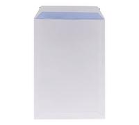 lot de 50 Grande enveloppe pochette courrier A4 - C4 papier kraft blanc 90g format 229 x 324 mm une enveloppe blanche avec fermeture bande adhésive autocollante siliconnée