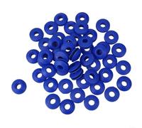Lot de 50 œillets ronds en plastique pour réparation de bâche, bâche de piscine, bâche solaire, imperméable, très résistant, bleu, vert, noir (bleu, 50 pièces)