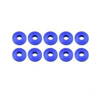 Lot de 50 œillets ronds en plastique pour réparation de bâche, bâche de piscine, bâche solaire, imperméable, très résistant, bleu, vert, noir (bleu, 10 pièces)