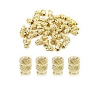 Lot de 50 inserts filetés M3 en laiton pour impression 3D, 7,5 mm de longueur x 5 mm de diamètre extérieur, écrous moletés à fondre dans le plastique pour ordinateur portable et boîtier automobile