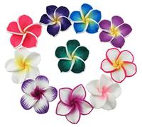 Lot de 50 jolies fleurs de frangipanier artificielles et colorées pour fête de mariage, maison, bureau, décoration artisanale ou cadeau de fête des Mères 3,5 cm de diamètre Assortiment de couleurs