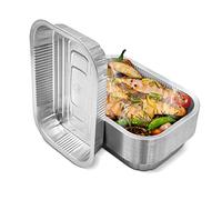 Lot de 50 lèchefrites en aluminium de qualité supérieure de Weber 220 x 150 x 34 mm (L x B x H)