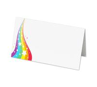 Lot de 50 marque-places arc-en-ciel - 8 x 4 cm - Pour fête, mariage, décoration de fête