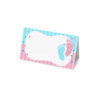Lot de 50 marque-places pour fête prénatale - 8 x 4 cm - Pour décoration de table, Noël, fêtes et mariage
