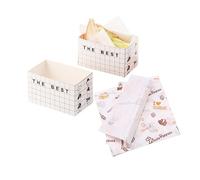 Lot de 50 mini boîtes à hamburgers, boîtes à sandwich avec 50 feuilles de papier huilé pour restaurant, pique-nique et fête (B)