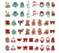 Lot de 50 Mini Figurines de Noël en résine pour Loisirs créatifs, Scrapbooking, Bricolage