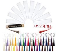 Lot de 50 moules en résine époxy pour marque-page - 10 moules en silicone avec 40 pompons colorés pour moulage transparent