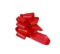 Lot de 50 nœuds automatiques. Rouges Grand autotirante noeud rouge miroir antenne de voiture-Bande de 5 cm de diamètre 150 cm pour fêtes Diamètre du nœud : 16 cm licence mariages événements