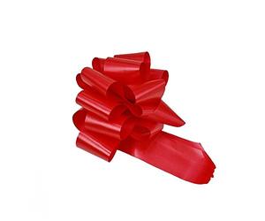 Lot de 50 nœuds automatiques. Rouges Grand autotirante noeud rouge miroir antenne de voiture-Bande de 5 cm de diamètre 150 cm pour fêtes Diamètre du nœud : 16 cm licence mariages événements