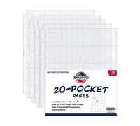 Lot de 50 pages à 20 pochettes pour pièces de monnaie en carton de 5,1 x 5,1 cm, 11 trous pour classeur de pièces, protection d'album de collection de pièces de monnaie, rangement de pièces de monnaie