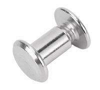 Lot de 50 paires de vis à rivets en acier inoxydable durable haute stabilité tête ronde plate pour artisanat en cuir