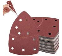 Lot de 50 patins abrasifs à 11 trous assortis - Grain 40/60/80/120/180 - Compatible avec les accessoires de ponceuse Bosch PSM 100A PSM 200 AES PSM 18