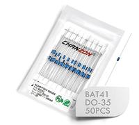 (Lot de 50 pièces) Chanzon BAT41 Diodes de redressement de barrière Schottky 100mA 100V DO-35 (DO-204AH) Axial 0.1A 100 Volt Diode de commutation de petit signal