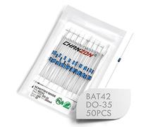 (Lot de 50 pièces) Chanzon BAT42 Diodes de redressement de barrière Schottky 200mA 30V DO-35 (DO-204AH) Axial 0.2A 30 Volt Diode de commutation de petit signal