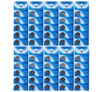 Lot de 50 Piles bouton plates lithium 3V type CR2016 compatibles DL2016B/BR2016-1W/CR2016-1W/KCR2016/L10/LM2016/LF - Visiodirect
