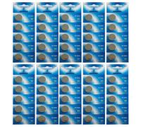 Lot de 50 Piles bouton plates lithium type CR2032 3V - Visiodirect -
