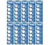 Lot de 50 Piles bouton plates lithium type CR2450/CR 2450 compatibles DL2450 ECR2450 BR2450 3V - Visiodirect -