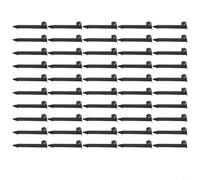 Lot de 50 piquets de support de tuyau d'arrosage pour tuyau en polyéthylène de 16 mm et 20 mm, clips de tuyau d'irrigation goutte à goutte, tiges de terre pour tubes de 1/2 3/4", fixations noires (20