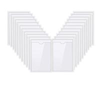 Lot De 50 Pochettes Adhésives Transparentes pour Carte de Visite - Pochette Adhesive Pare Brise Porte - Pochette Assurance Autocollante - Étanche Porte Badge - Titulaire de La Carte de Crédit Id