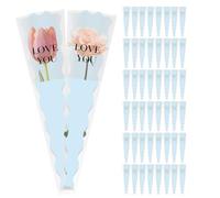 Lot de 50 pochettes de protection pour bouquet de fleurs - Pour mariage, remise de diplôme, fête des mères, fête des pères, fête
