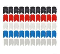 Lot de 50 Porte-Badge Double Face Transparent PP - Étui Carte Identité Horizontal Vertical pour Bureau École Travail 95x64mm(10 each color)