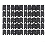 Lot de 50 porte-badges double face transparents en polypropylène pour badge de conduire, 95 x 64 mm (50 noirs)