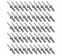 Lot de 50 rivets aveugles M3,2 x 12 mm en acier inoxydable 304 avec grande bride et tête ronde, rivets pop avec grand capuchon pour la construction, l'industrie automobile, l'électronique, l'aviation