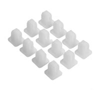 Lot de 50 rivets carrés en plastique blanc 8 x 8,5 mm pour réparation de garnitures de pare-chocs de voiture, camion, bus