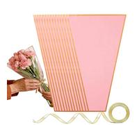 Lot de 50 sachets pour bouquet 27,9 x 45,7 x 8,9 cm avec ruban | Ensemble de sacs à fleurs pour femme, épouse, petite amie, fille, fête, mariage, anniversaire, fête des mères