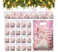 Lot de 50 sacs à bonbons de Noël étanches avec film nacré | Sachets à biscuits de Noël pour réunions de famille, fête de maternelle, fête au détail au chocolat, pendentif promotionnel