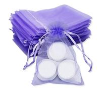 Lot de 50 sacs en organza pour bijoux violet clair 9 x 12 cm pour baby shower, mariage, fête d'anniversaire pour enfants, Noël