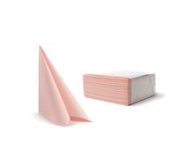 Lot de 50 Serviettes Chic Airlaid - De qualité supérieure - Toucher Lin - Rose Clair - 40 x 40 cm