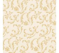 Papstar Serviettes ROYAL Collection Pliage 1/4 40 x 40 cm Champagne Damascato Lot de 50