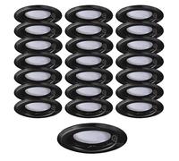 Lot de 50 Spots Encastrables Fixe Noir Mat avec GU10 LED 5W eqv. 50W Blanc Neutre 4000K