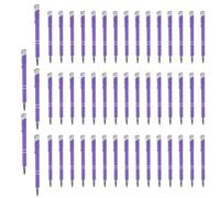 Lot de 50 stylos à bille à cliquer en métal - Fournitures de bureau modernes et multifonctions avec clip argenté pour élite d'affaires, étudiants, enseignants, professionnels et usage quotidien