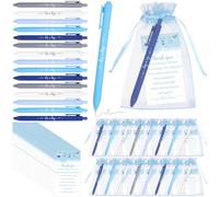 Lot de 50 stylos à bille « It's a Boy » pour fête prénatale, cartes cadeaux de remerciement, sacs en organza, cadeaux de fête prénatale, cadeaux pour bureau, école, étudiant, révèle, révélation du