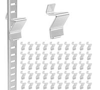 Lot de 50 Taquet Etagere Armoire Metallique, Clips D'étagère Aluminium Support Etagere Taquets pour étagères, Cheville de Support D'étagère pour Rail Metallique pour Placards, Classeurs, BibliothèQues